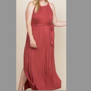 Women's High Neck Maxi Dress - Curvy NEW!